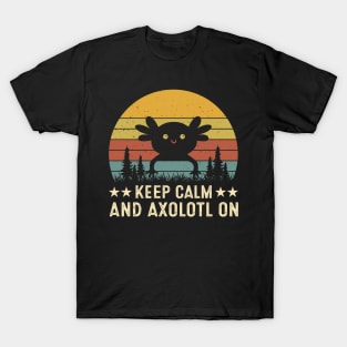 Keep Claim And Axolotl On Retro T-Shirt